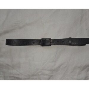 Commense Womens Black Embossed Belt with Ornate Buckle‎ Fashion Accessory